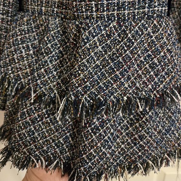 Nine West Metallic Nightsky Fringe Open Peplum Blazer NWT size 24W - Picture 4 of 15